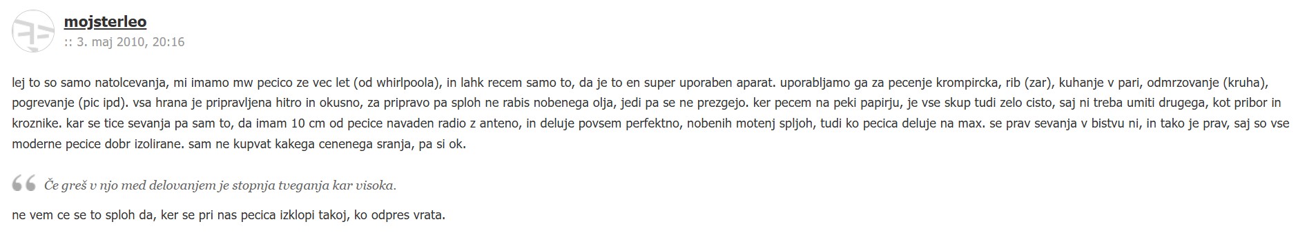 amater trdi da pečica ne seva